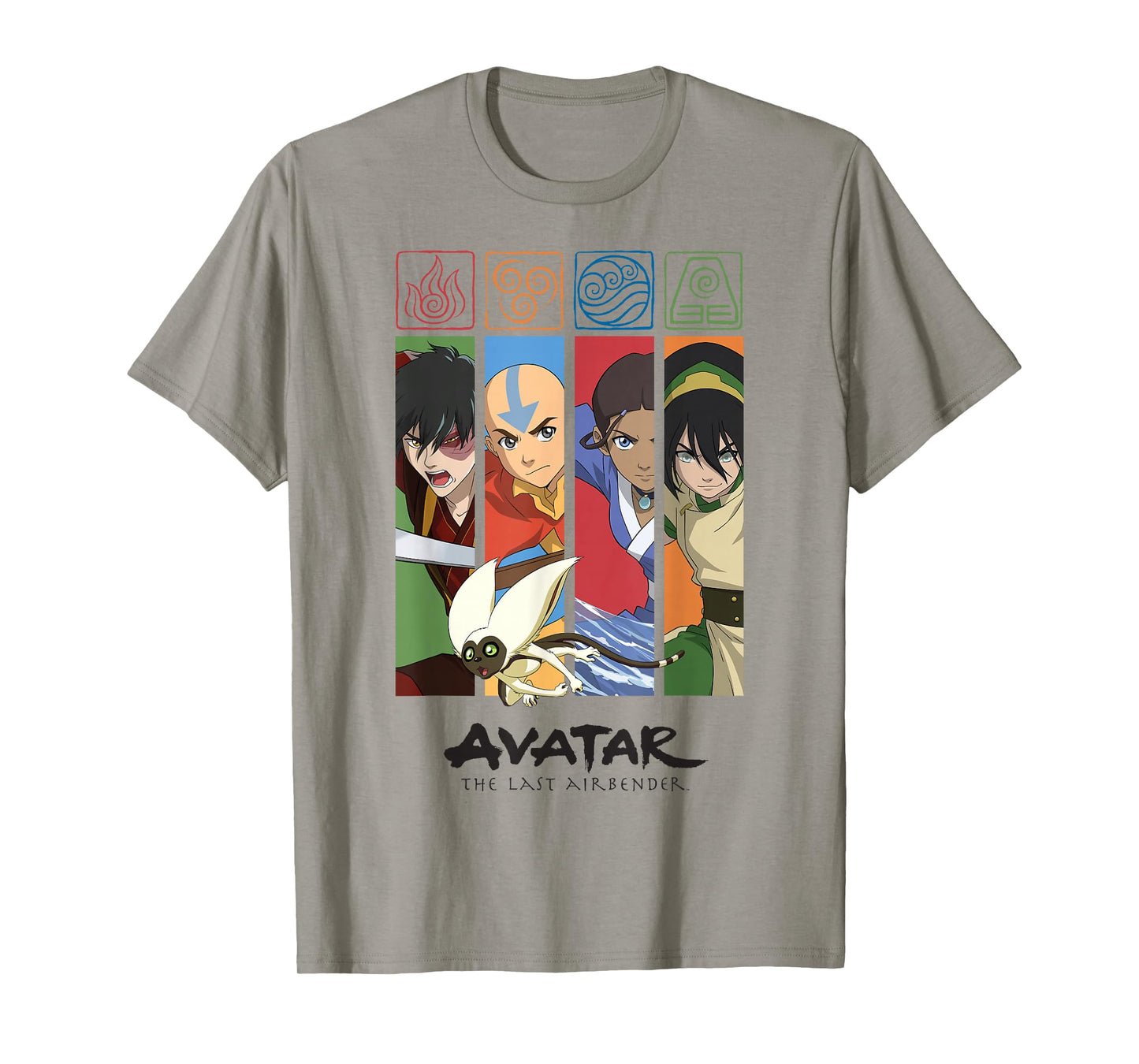 Avatar: The Last Airbender Four Elements Benders Box Panels T-Shirt