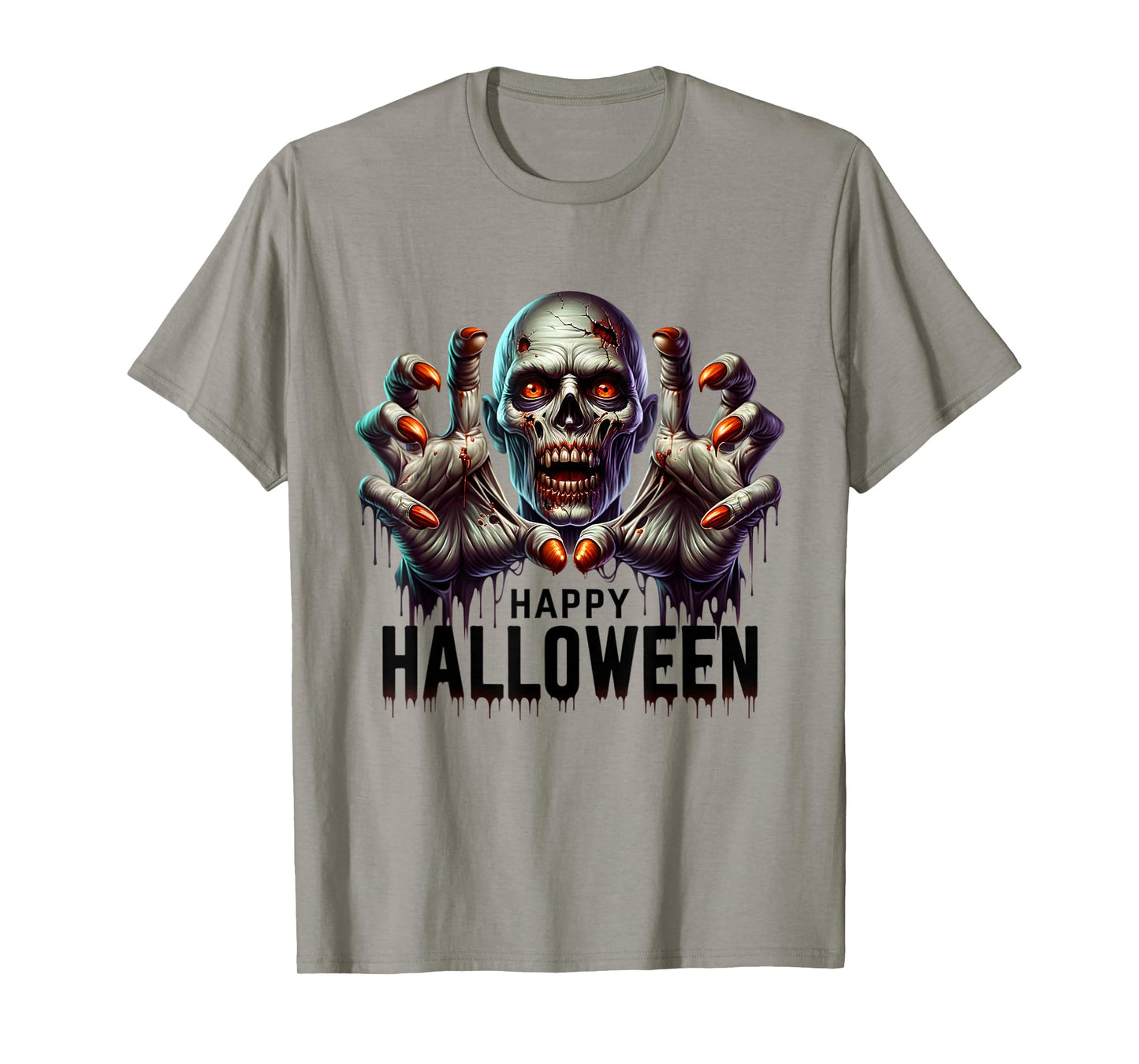 Happy Halloween Zombie Hands Funny Halloween Costume T-Shirt