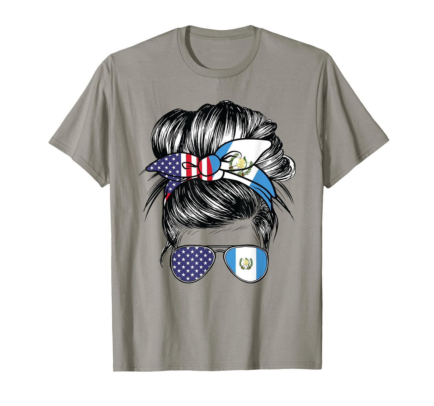 Guatemala Flag American Women Girl USA Heritage Guatemalan T-Shirt