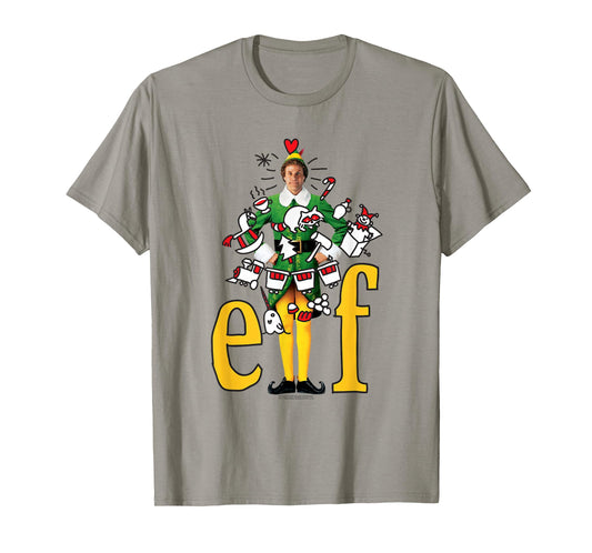 Elf Movie Buddy The Elf Doodles T-Shirt