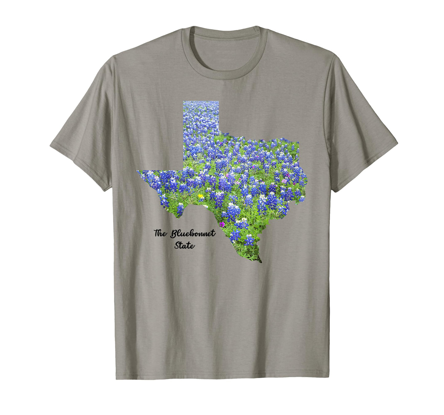 The Bluebonnet State Floral Texas Map TX US States Texan T-Shirt