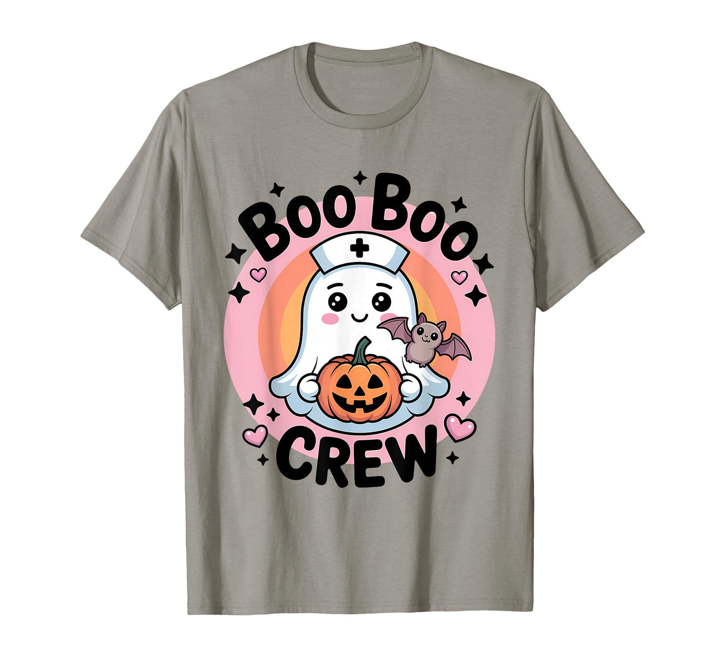 Boo Boo Crew Cute Ghost Nurse Halloween T-Shirt