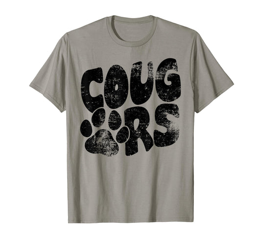 Cougars Football School Sports Fan Team Spirit T-Shirt