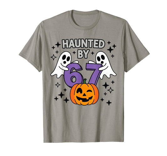 Haunted by 6-7 Retro Halloween 67 Ghost Pumpkin T-Shirt