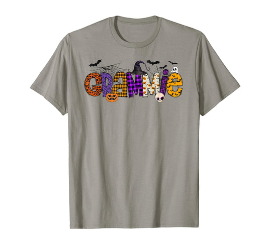 Grammie Witch Hat Pumpkin Ghost Funny Halloween Costume T-Shirt