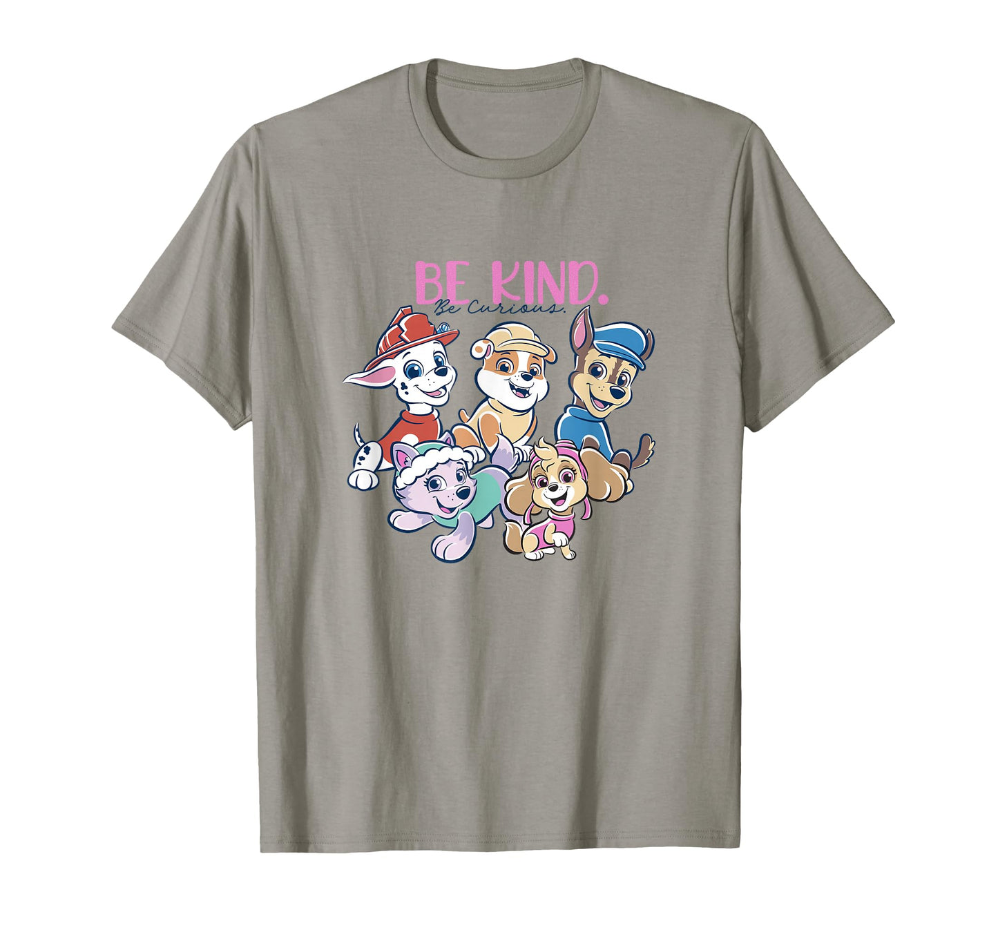 Paw Patrol Be Kind Be Curious Colorful Pup Crew T-Shirt