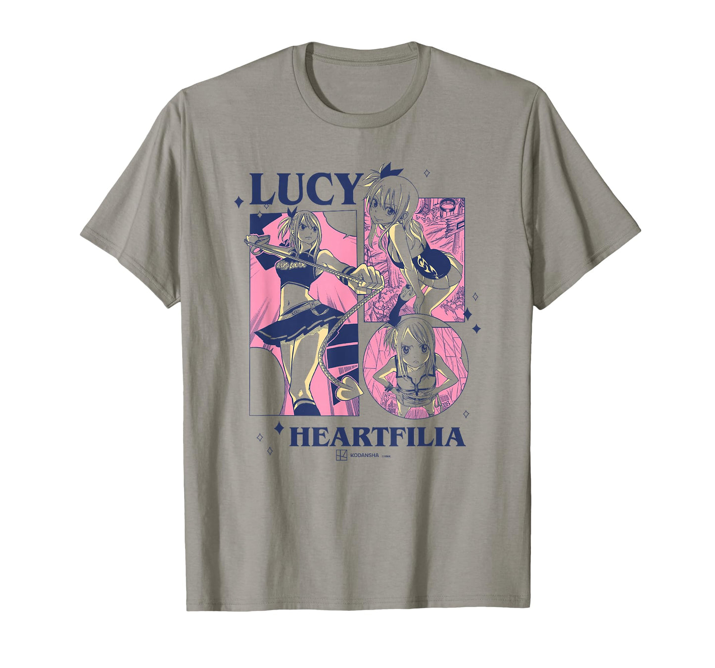 Fairy Tail Lucy Heartfilia Multi Pose Distressed Showcase T-Shirt