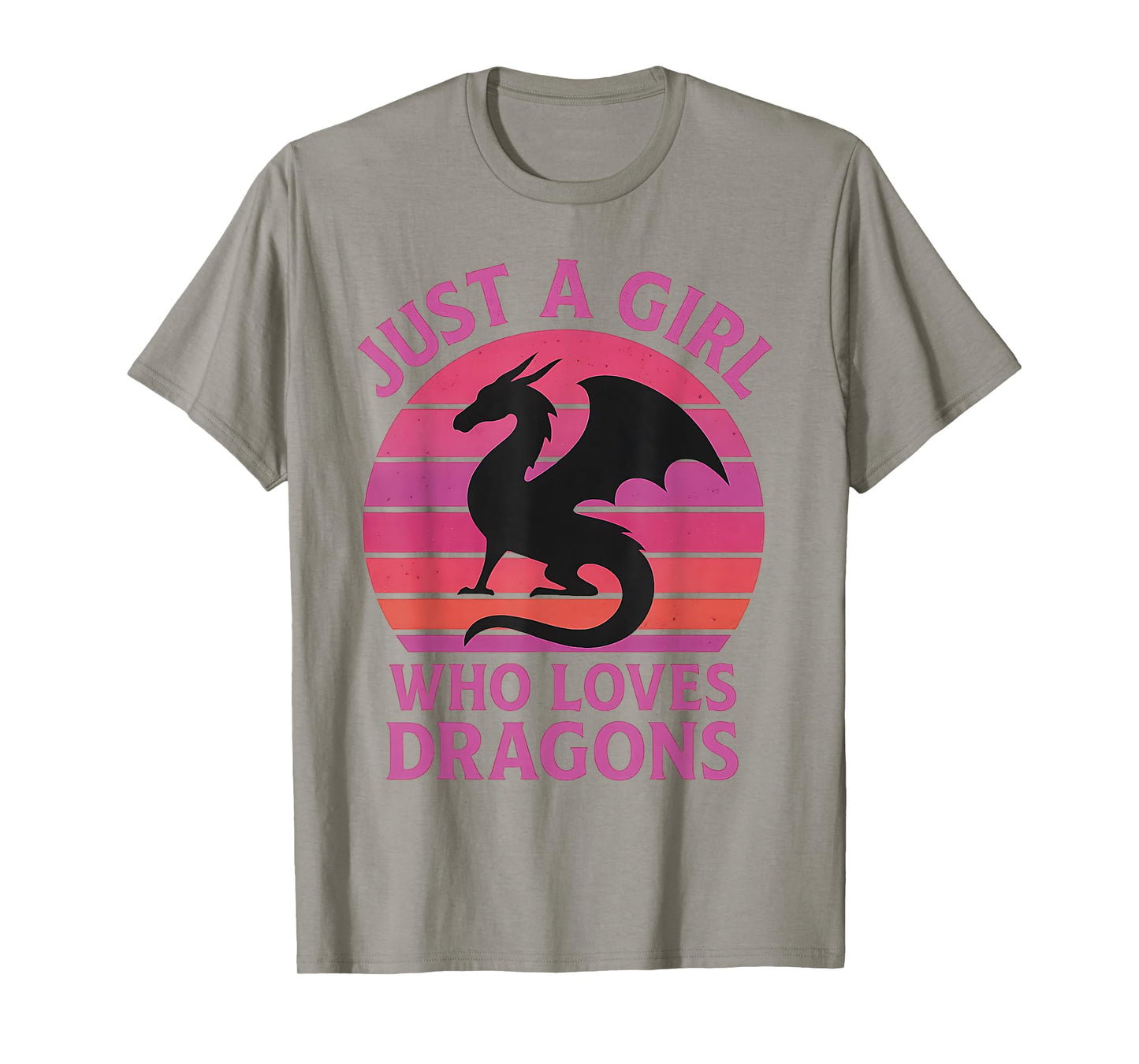 Just a Girl Who Loves Dragons Fantasy Princess Warrior Art T-Shirt