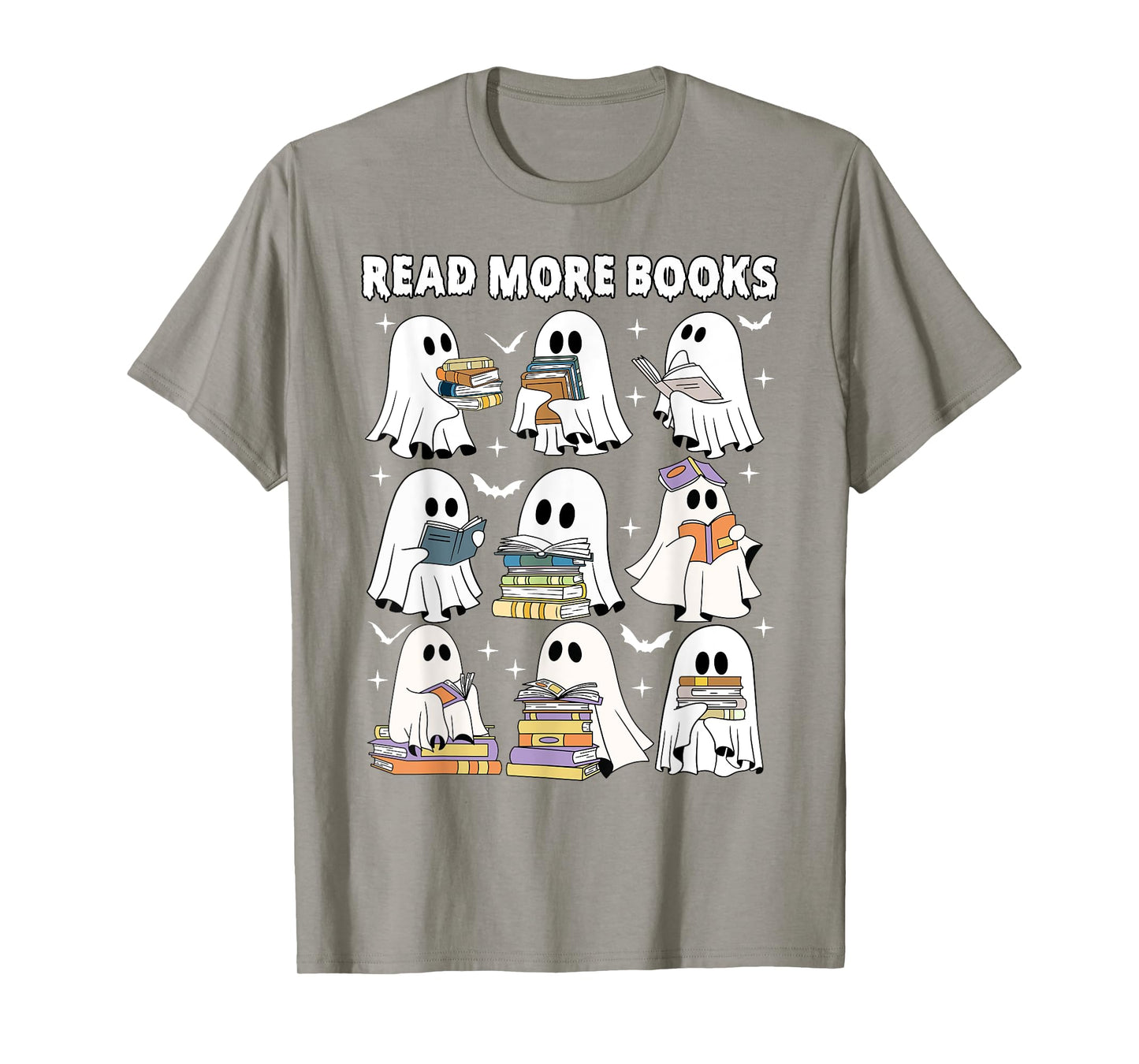 Cute Read More Book Kids Boy Toddler Ghost Teacher Halloween T-Shirt