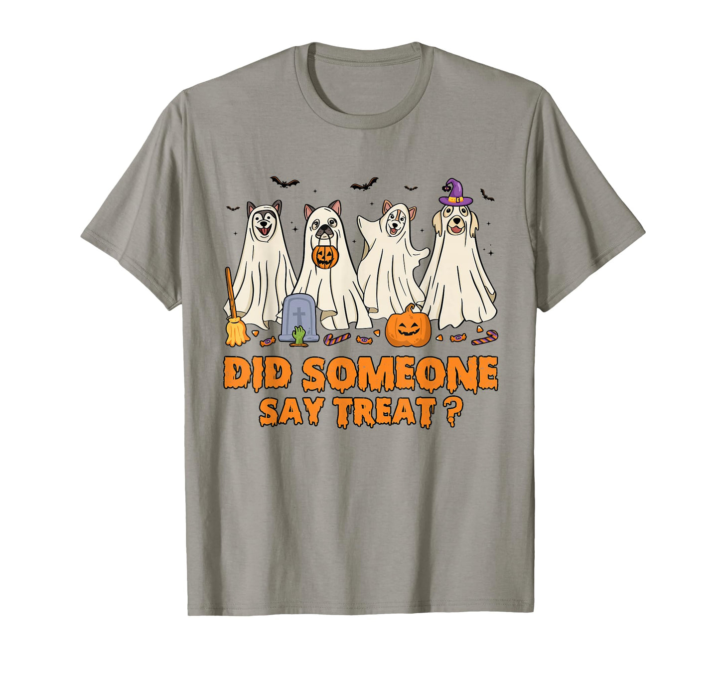 Halloween Ghost Dogs Did Someone Say Treat Ghost Dog Boo T-Shirt
