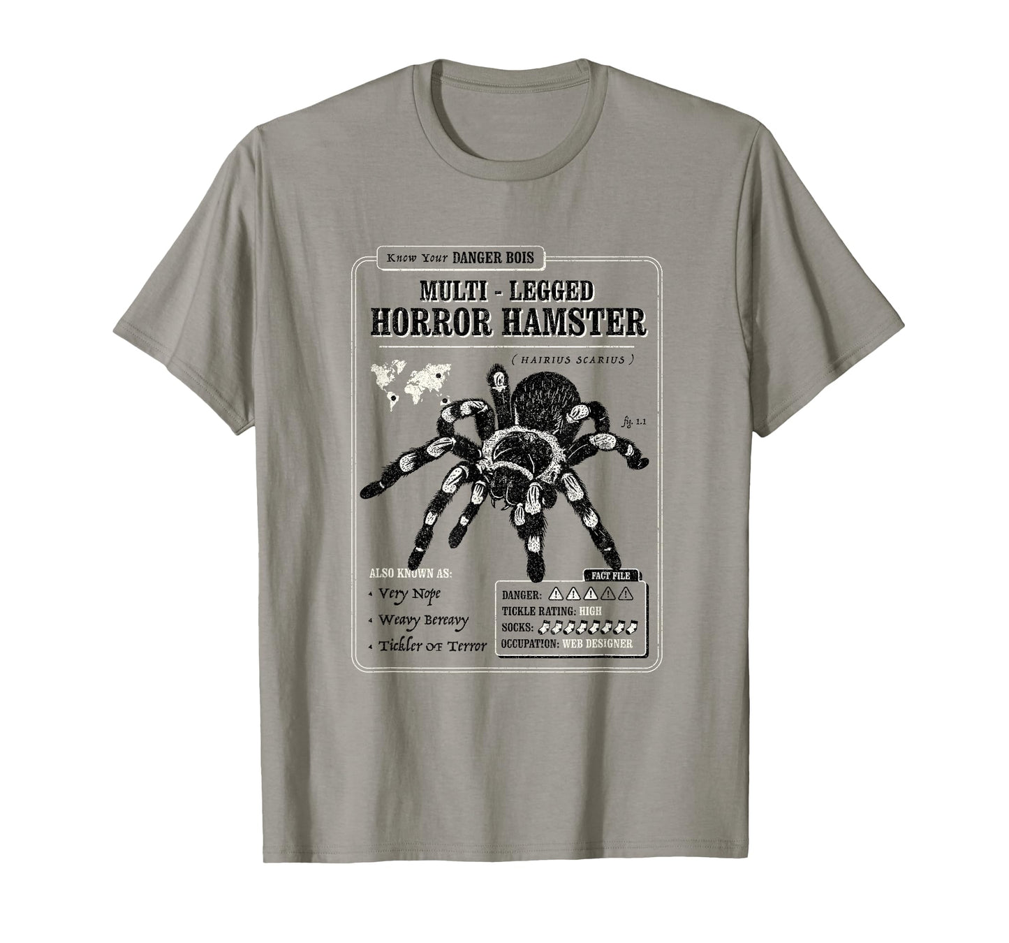 Multi-Legged Horror Hamster Funny Tarantula Graphic T-Shirt