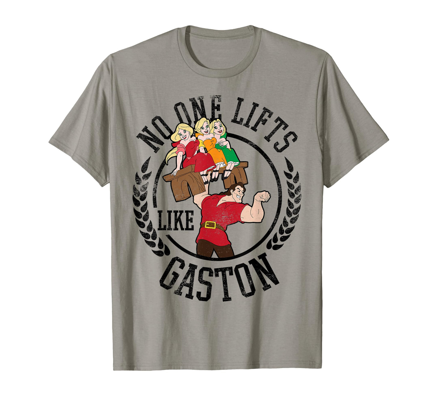 Disney Beauty and the Beast No One Lifts Like Gaston Badge T-Shirt