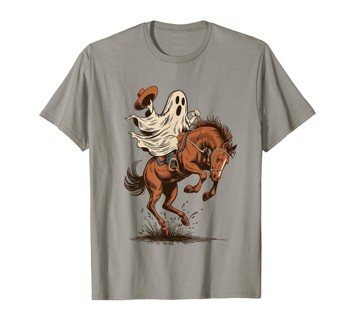 Halloween Western Cowboy Ghost Rodeo Horse Country T-Shirt