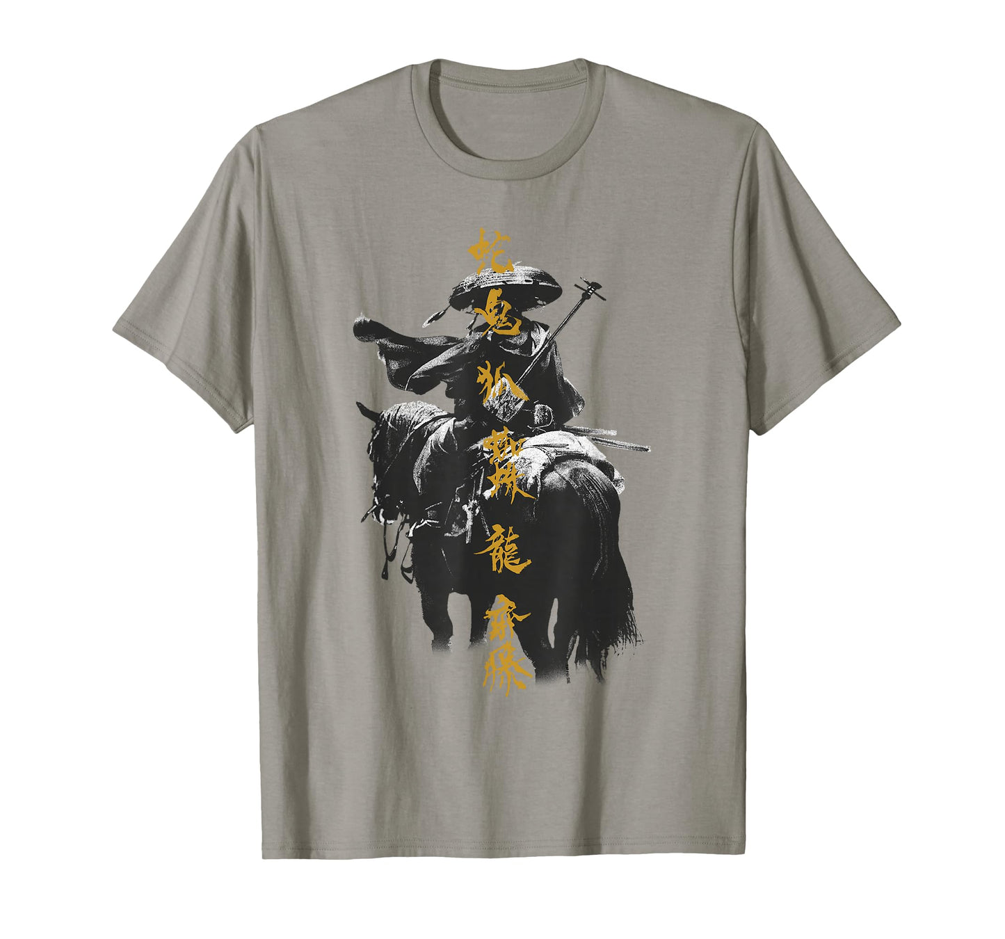 Ghost of Yotei Atsu Lone Mercenary with Golden Kanji T-Shirt