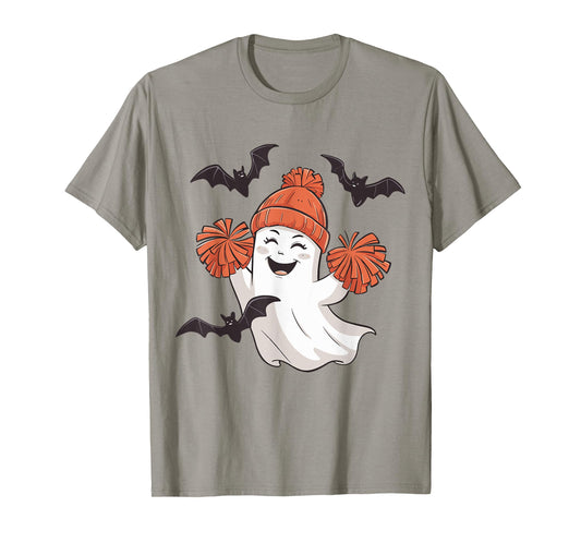 Funny Cheer Ghost Cheerleading Spooky Cheerleader Halloween T-Shirt