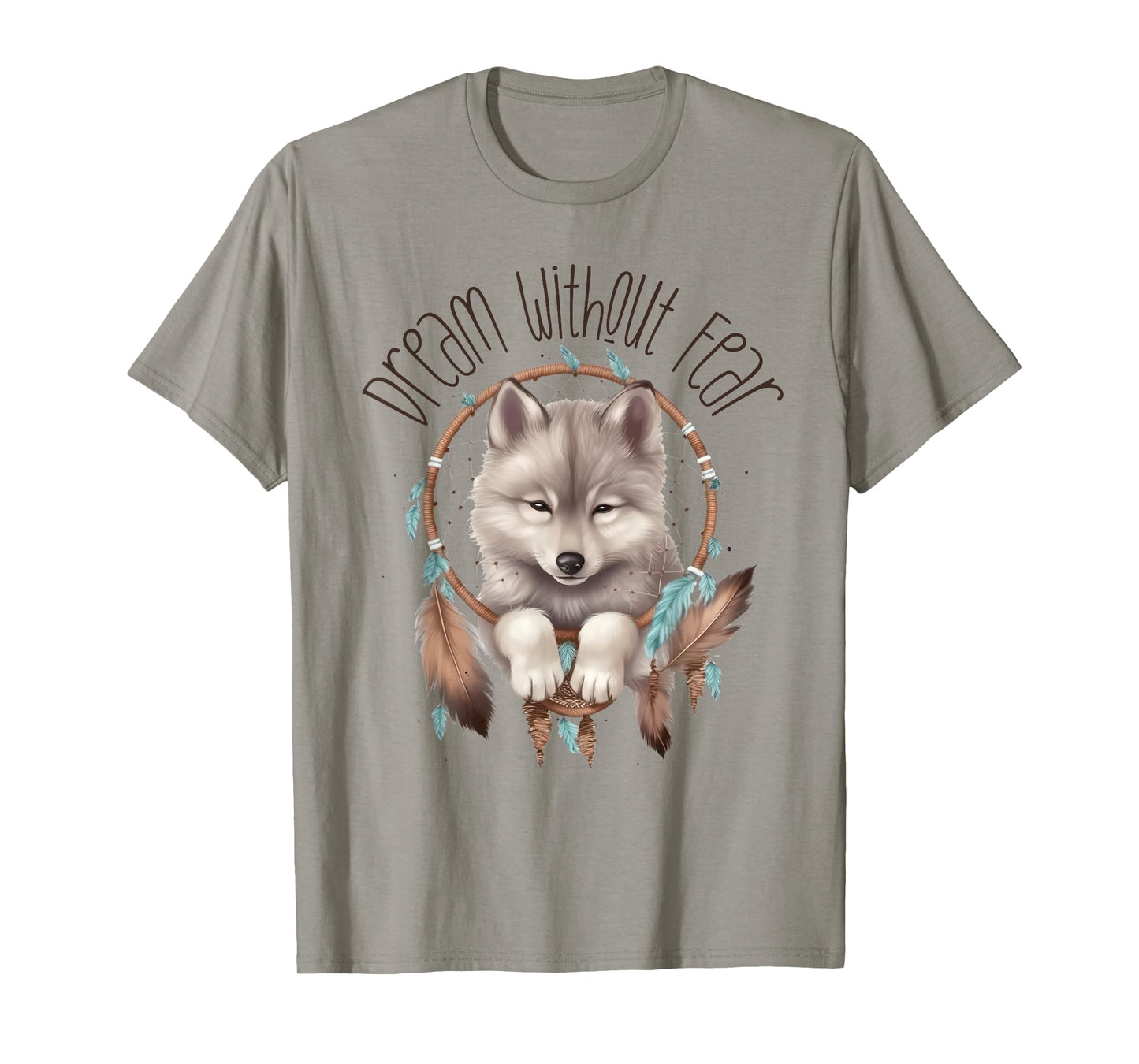 Vintage Western Dreamcatcher Wolf Graphic Design Wolf Women T-Shirt