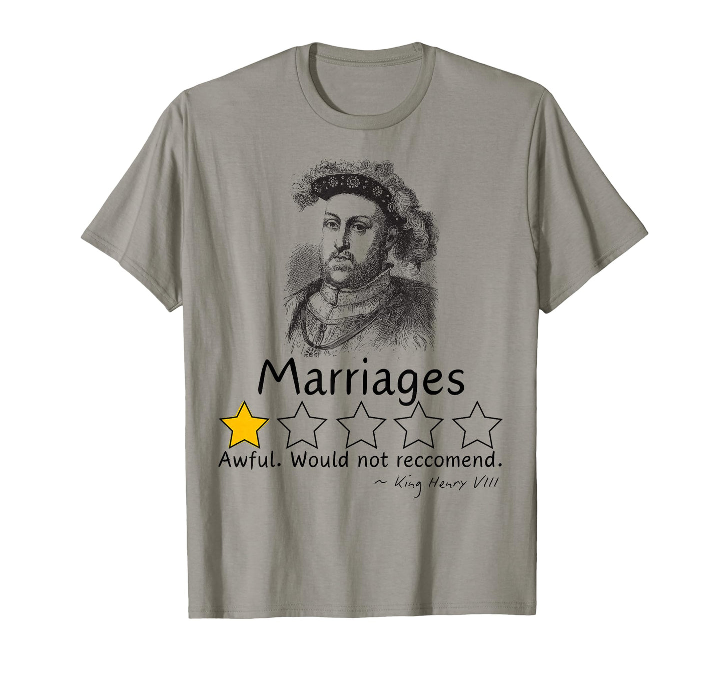 King Henry VIII Shirt King of England Tudor History T-Shirt