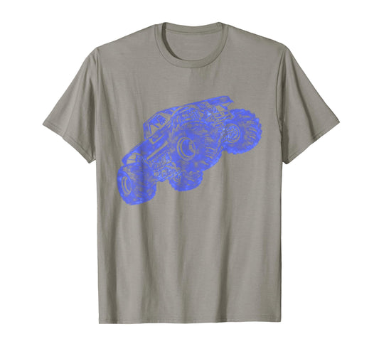 Monster Truck Ink Style Design Monster Truck T-Shirt