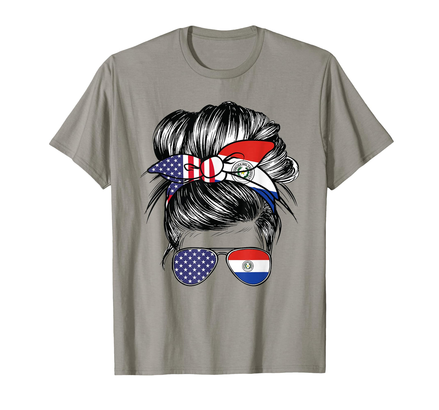 Paraguay Flag American Women Girl USA Heritage Paraguayan T-Shirt