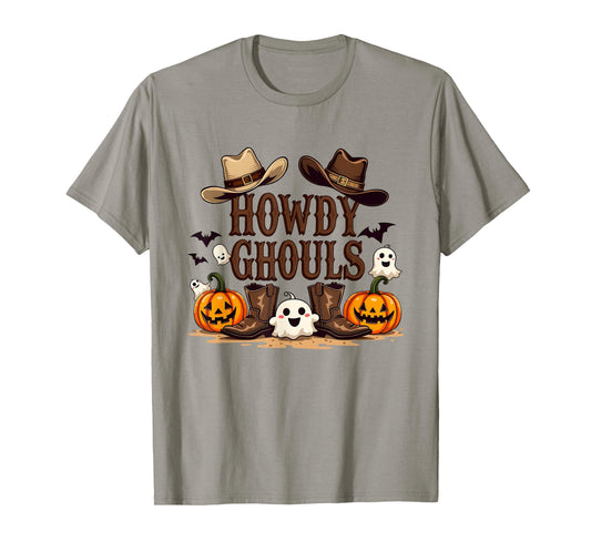 Howdy Ghouls Party Decorations Halloween Cowboy Cowgirl T-Shirt