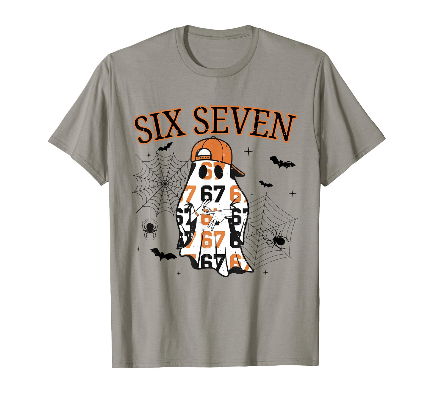 Six Seven Ghost Funny Trend 67 Spooky Season Halloween 6 7 T-Shirt