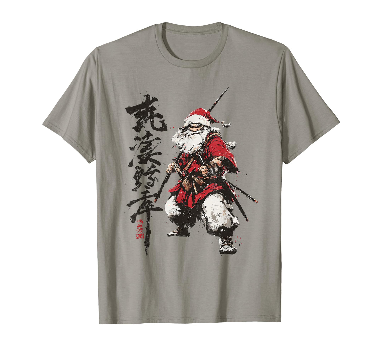 Japanese Santa Samurai Ukiyo-e Christmas T-Shirt