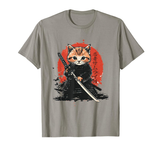 Ninja Kitten | Japanese Samurai Cat | Kawaii Ninja Cat T-Shirt