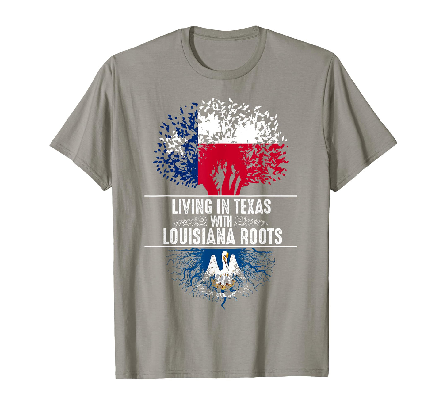 Texas Home Louisiana Roots State Tree Flag Shirt Love Gift
