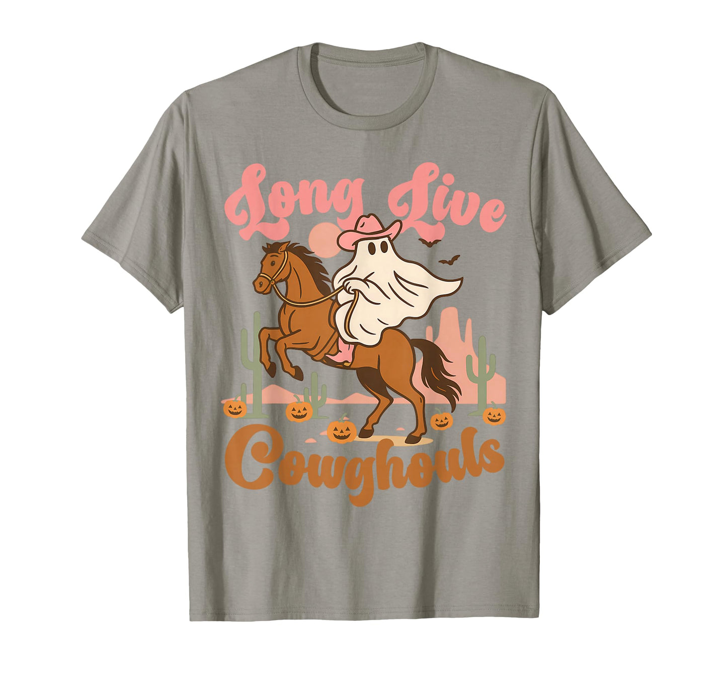 Long Live Cowghouls Halloween Cowgirl Ghost Horse Western T-Shirt