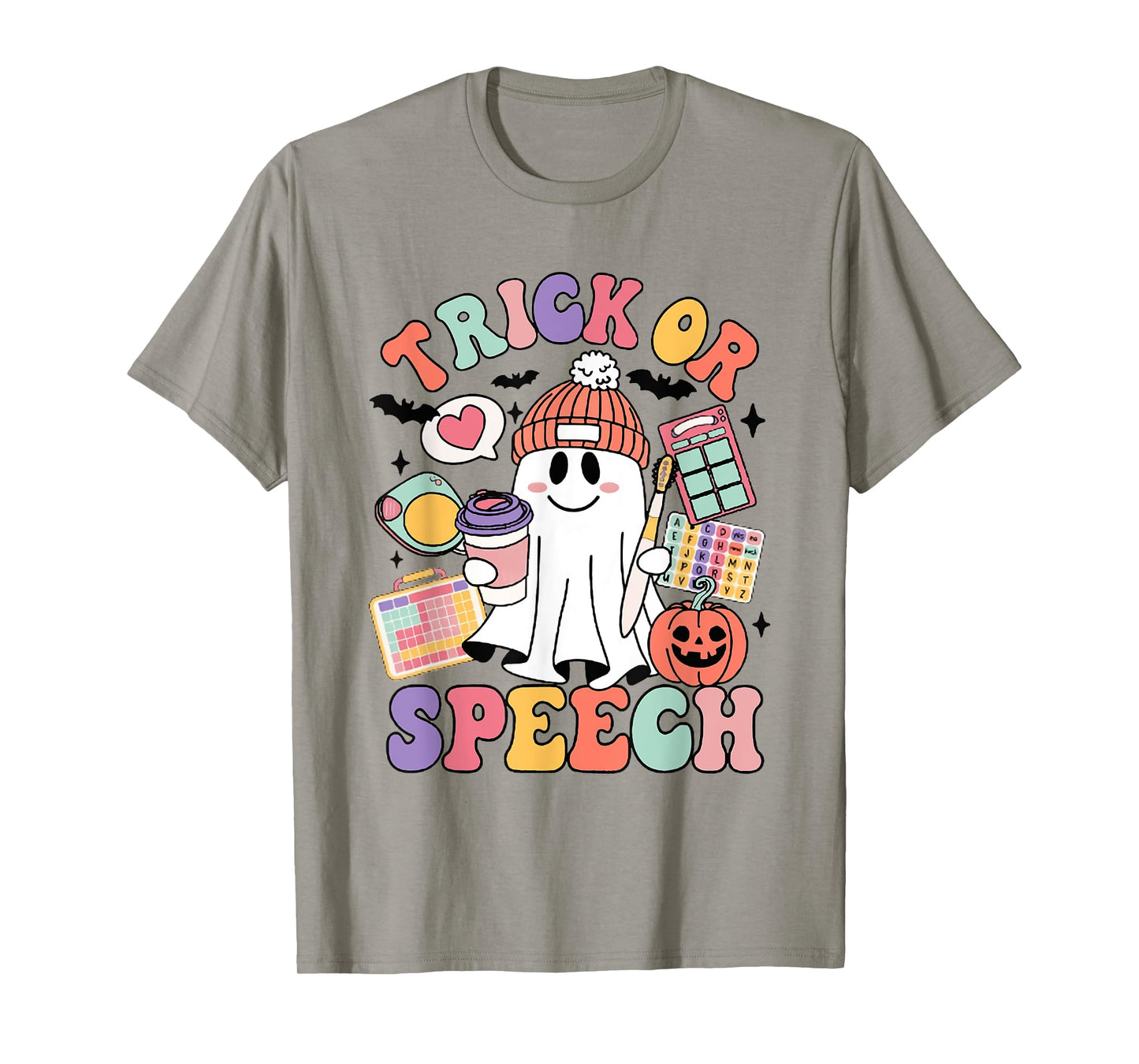 Retro Trick or Speech Therapy Ghost Speech Therapist Student T-Shirt
