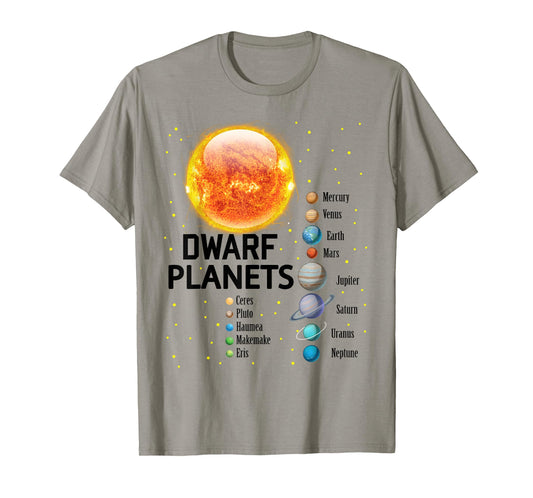 Solar System Planets Outer Space Astronaut Boys Girls Kids T-Shirt