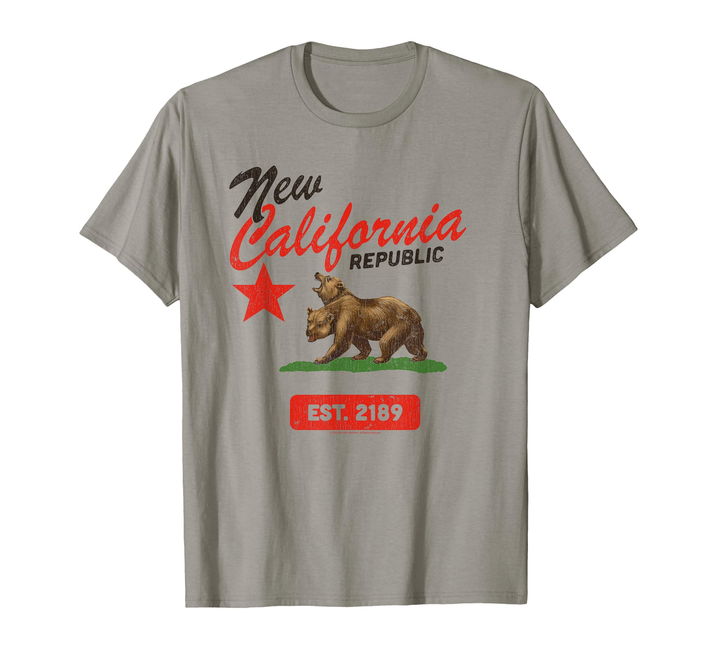 Fallout New California Republic Flag Est 2189 Video Game T-Shirt