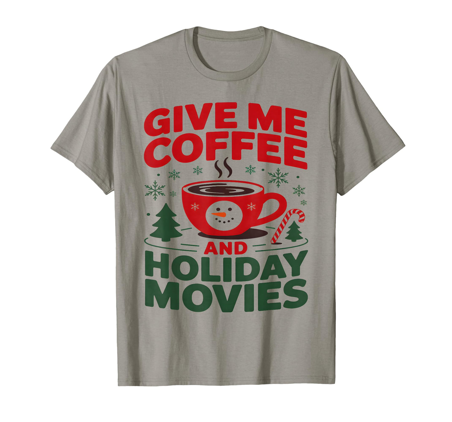 Christmas Holiday Movies Films Coffee ROM Coms Women Men T-Shirt