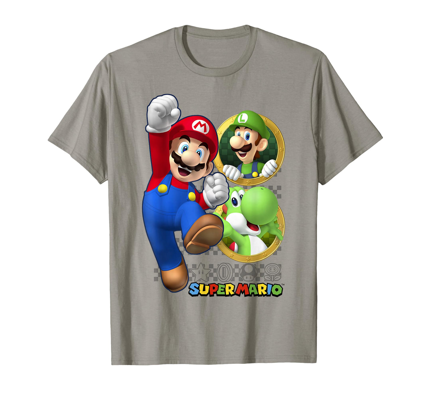 Super Mario Luigi Yoshi & Mario Portraits T-Shirt