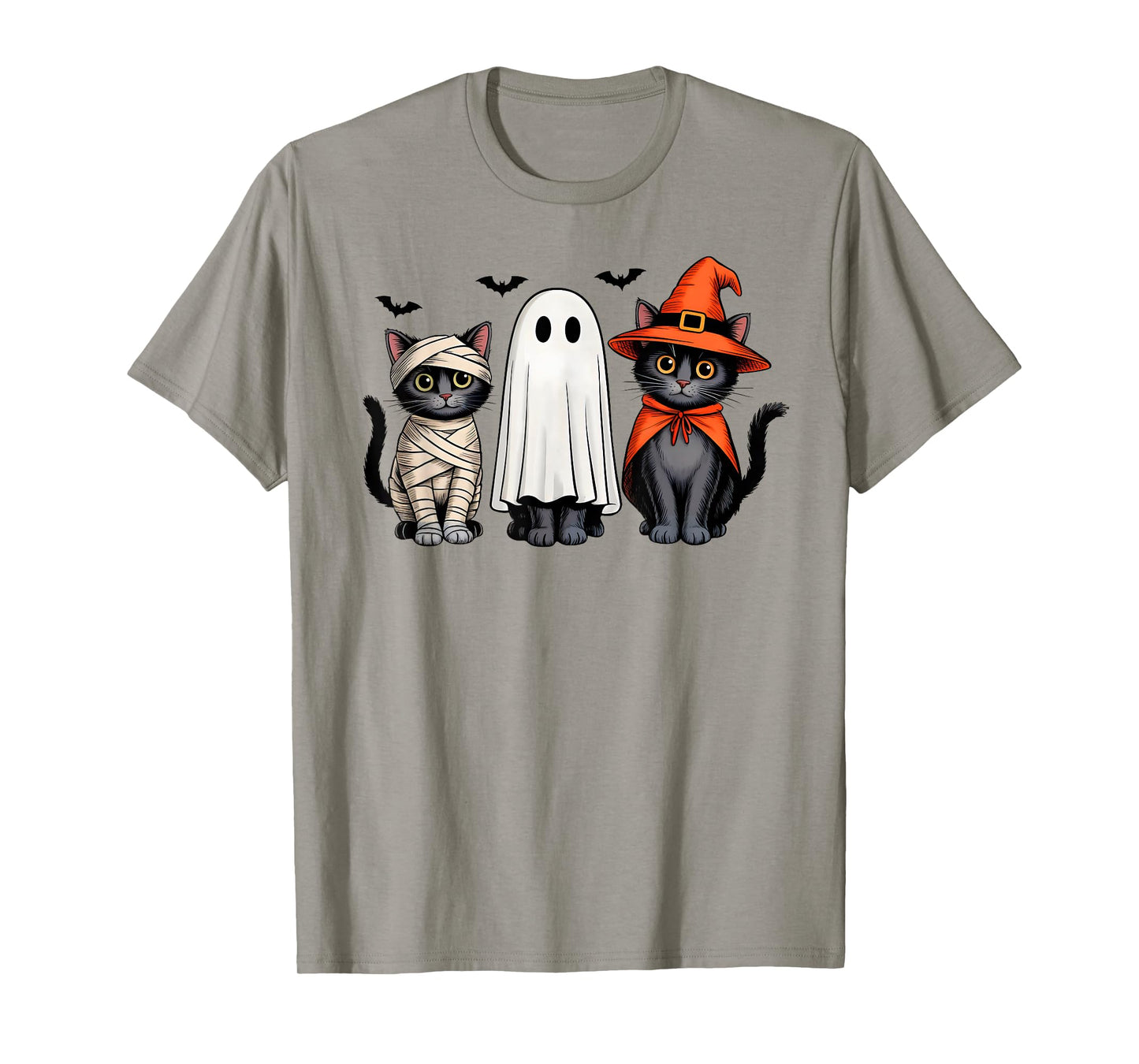 Cute Halloween Black Cat Ghost Witch Pumpkin for Girls Women T-Shirt