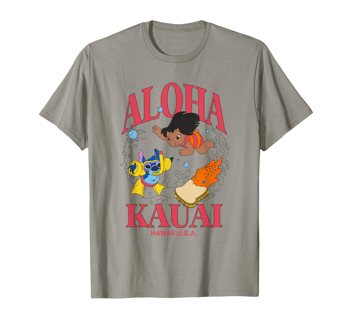 Disney Lilo & Stitch Aloha Kauai Hawaii Underwater Fun T-Shirt