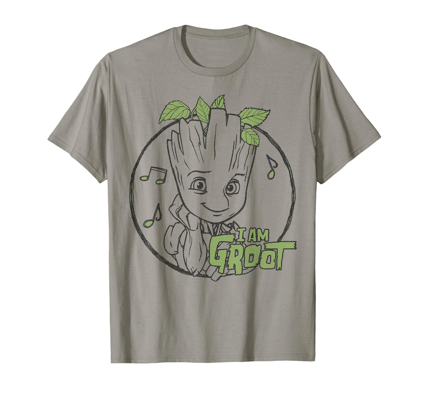 Marvel Guardians Of The Galaxy I Am Groot Outline T-Shirt