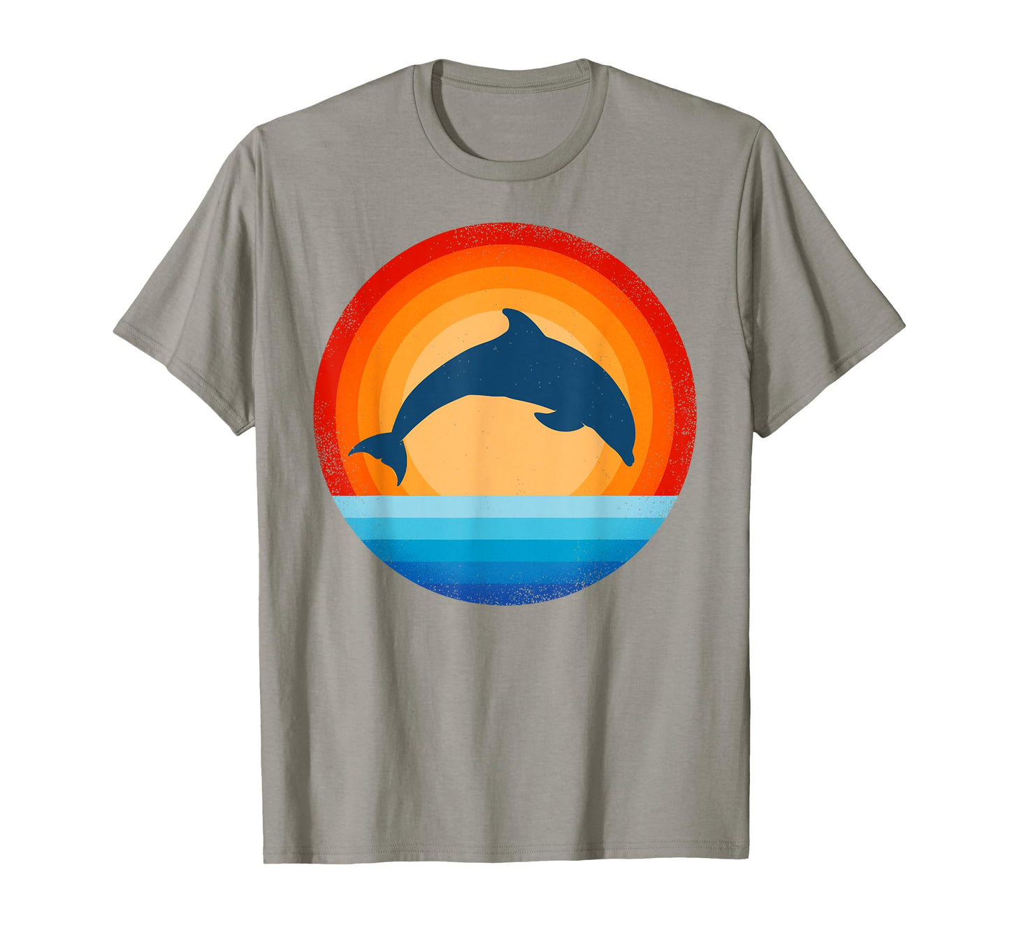 Dolphin Retro Vintage 60s 70s Sunset Sea Animal Men Women T-Shirt