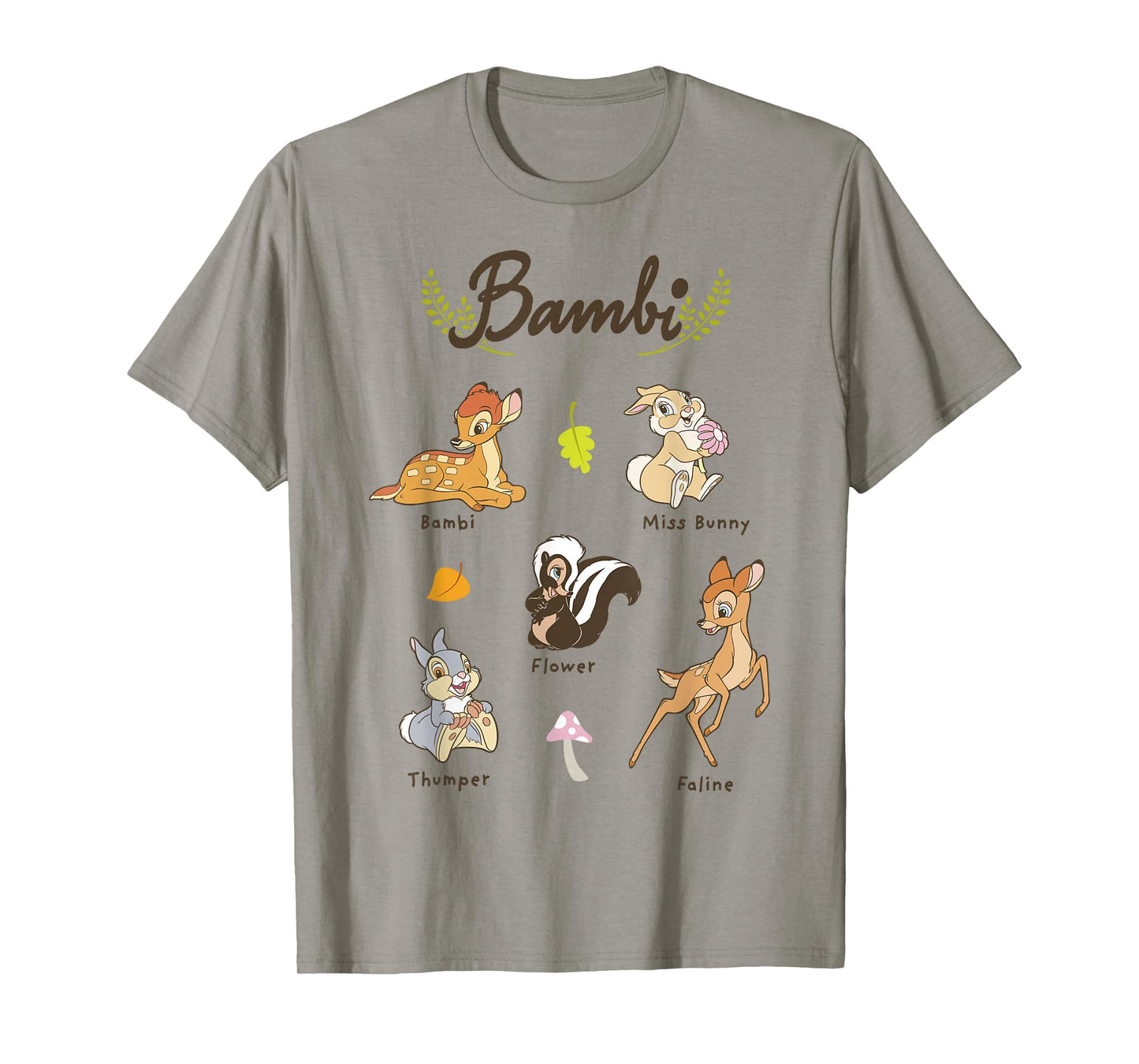 Disney Bambi Vintage Movie Characters Textbook Display T-Shirt