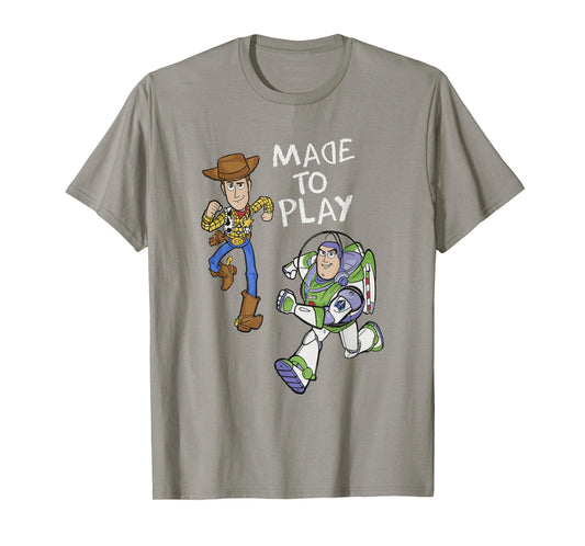 Disney Pixar Toy Story Woody Buzz Made To Play Chest Poster T-Shirt