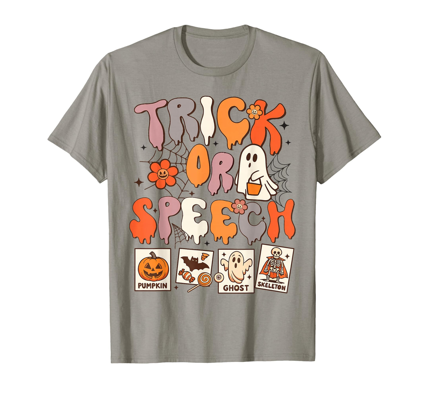Speech Therapy Halloween Trick Or Speech Boo Ghost T-Shirt