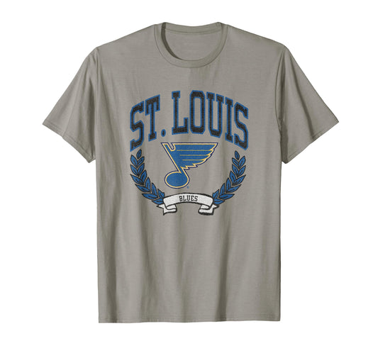St. Louis Blues Vintage Victory Gray Officially Licensed T-Shirt