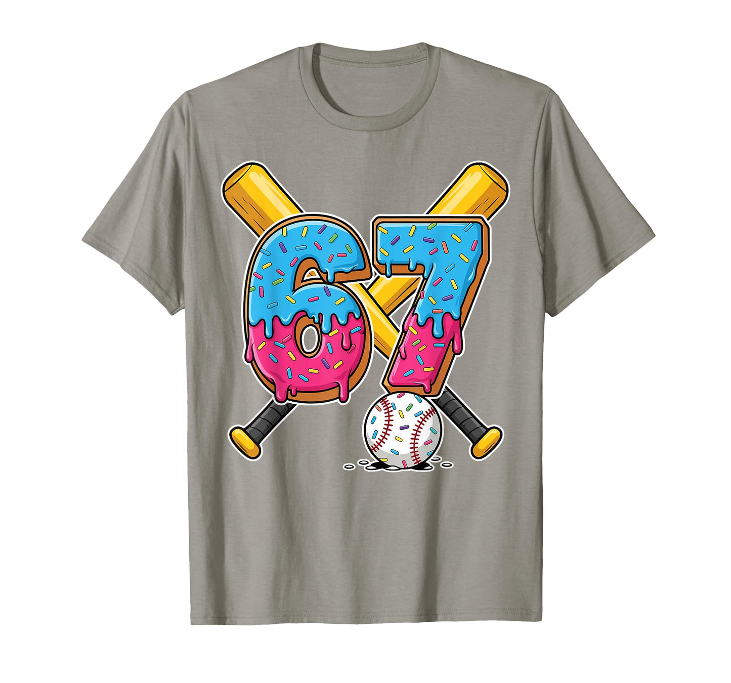 Baseball Drip Number 67 Player 67th Birthday Meme Gen Alpha T-Shirt