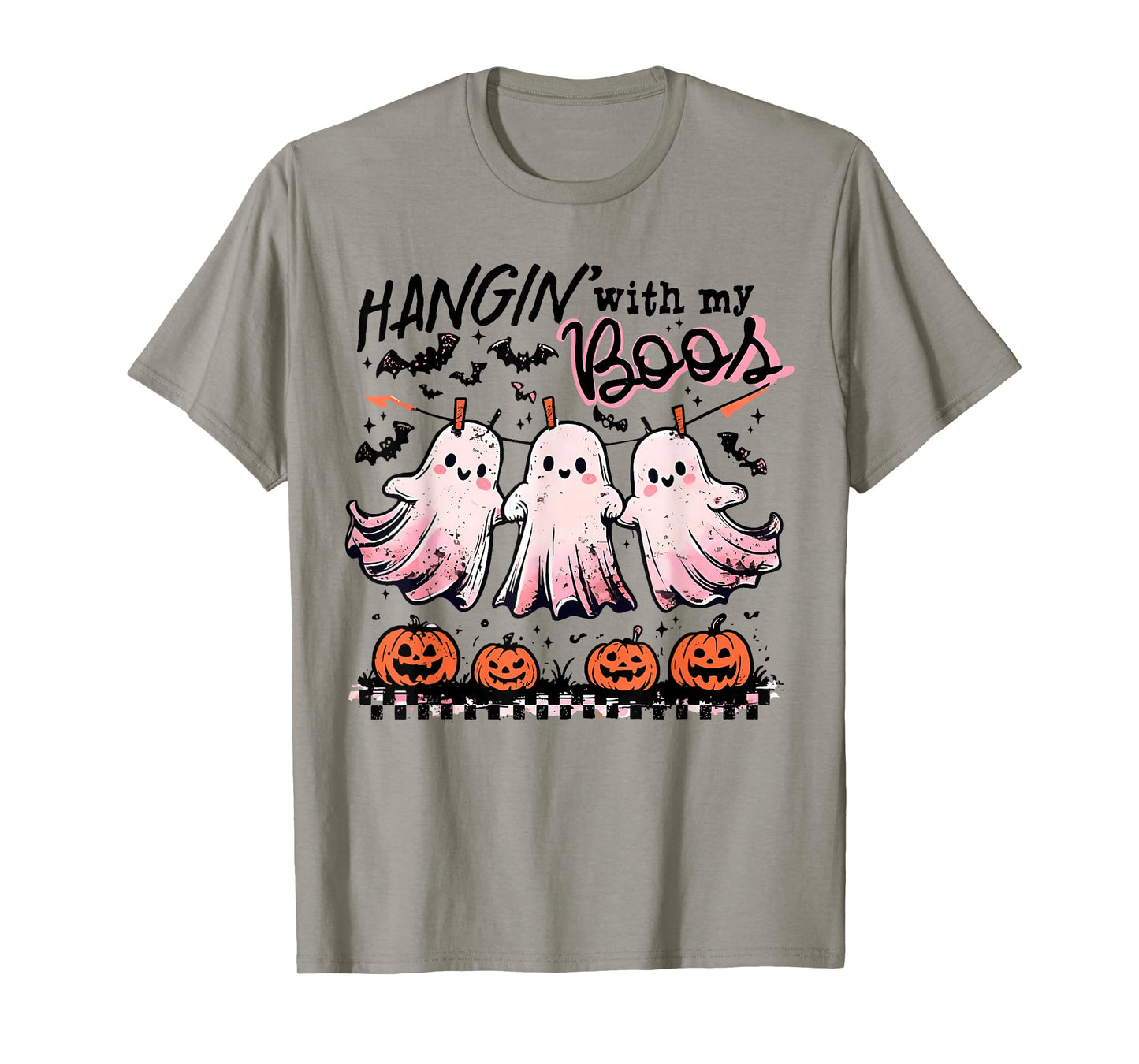 Hangin' With My Boos Spooky Ghost Halloween Trick Or Treat T-Shirt