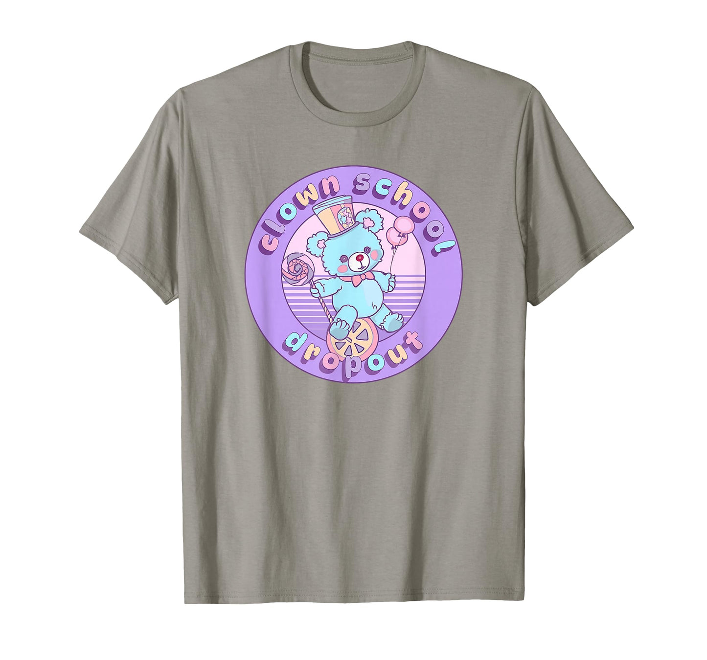 Clown School Dropout Pastel Goth Bear Teddy Clowncore Circus T-Shirt