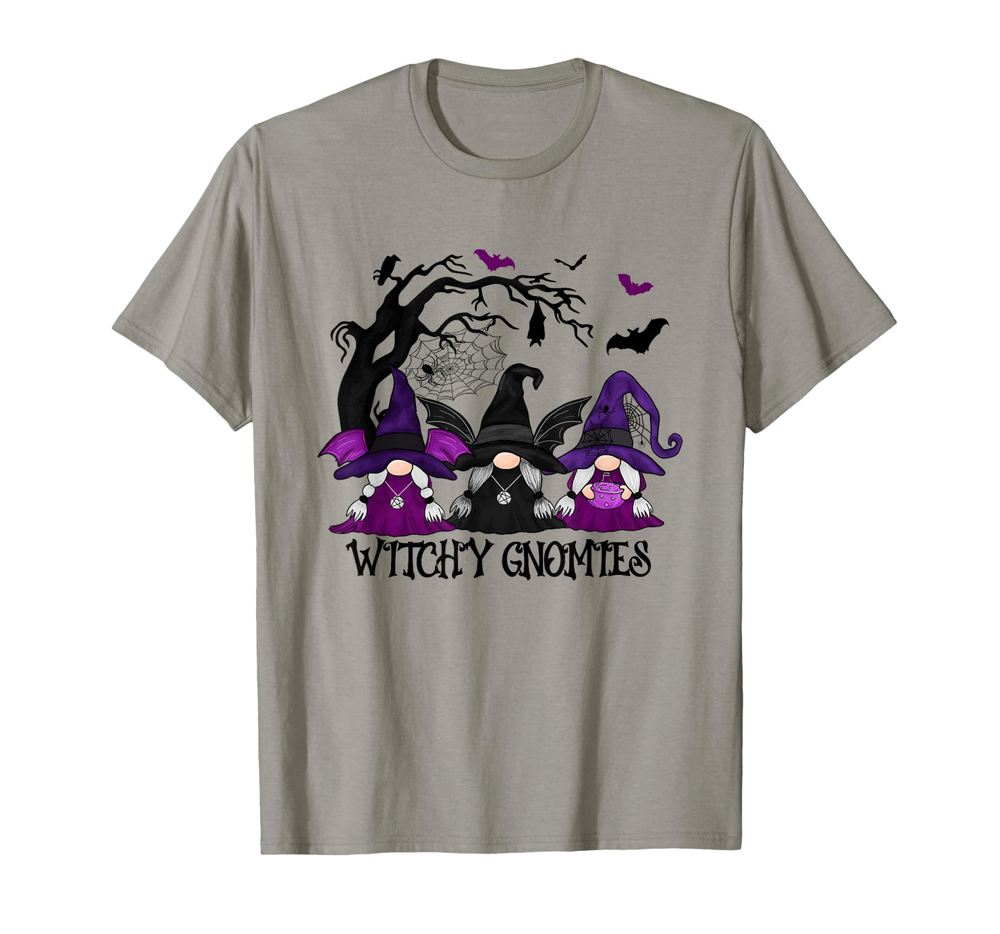 Witchy Gnomies Funny Gnome Halloween Matching Costume T-Shirt