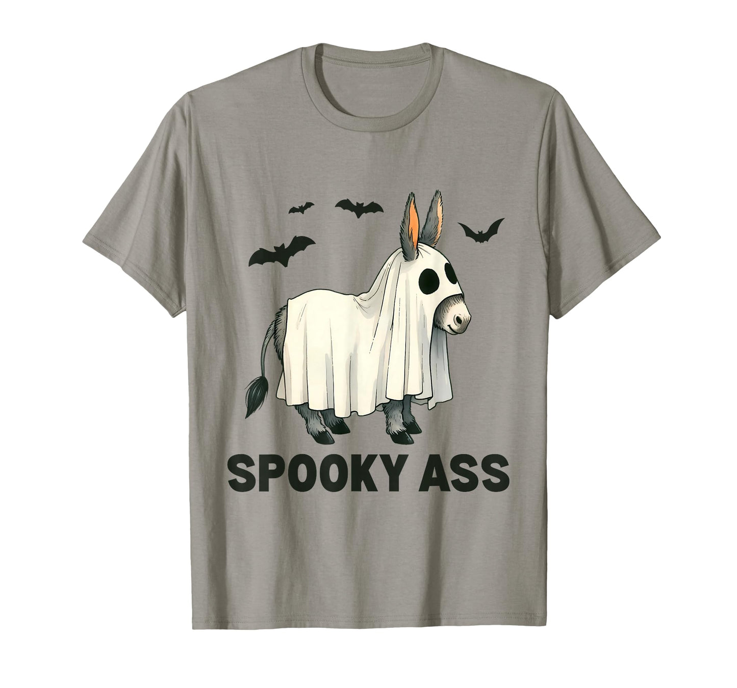 Funny Ghost Donkey Humorous Spooky Ass Halloween Men Women T-Shirt