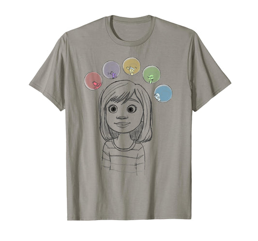 Disney Pixar Inside Out Riley Many Emotions Bubbles T-Shirt
