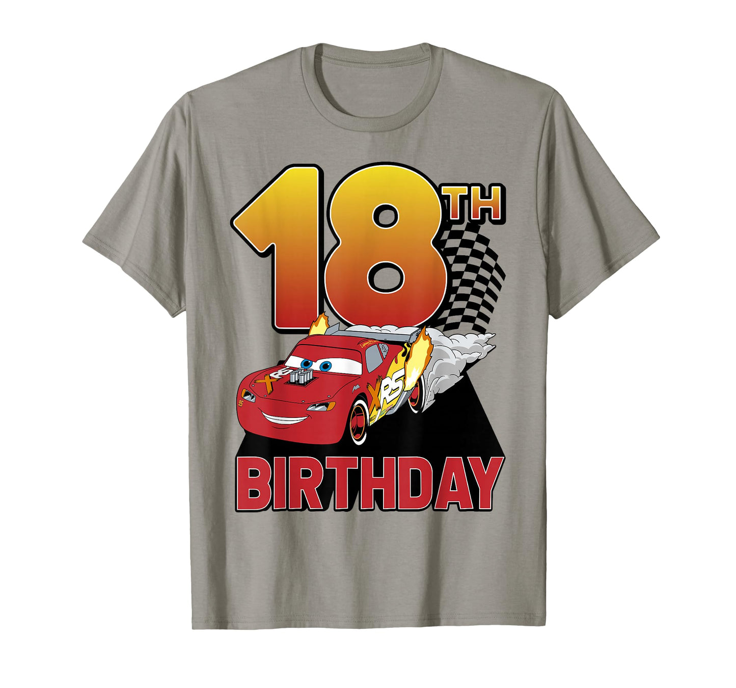 Disney Pixar Cars 18th Birthday Racer McQueen Graphic Tee T-Shirt