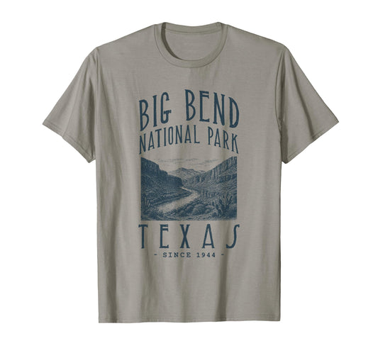 BIG BEND NATIONAL PARK, TEXAS. CAMPING, HIKER, VINTAGE T-Shirt
